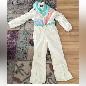 Obermeyer Gore-Tex Ski Snow Suit Size 4 White Vintage 80s great condition